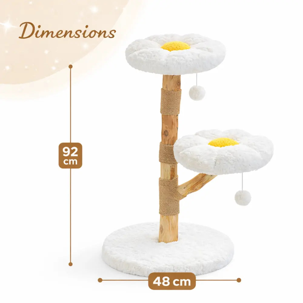 Petit arbre à chat en bois design avec griffoir | BLOOM™
