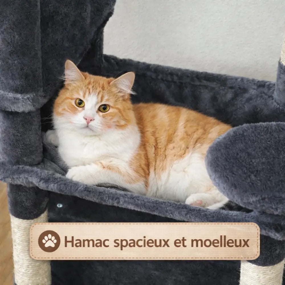 Arbre à chat avec hamac, niches et griffoirs | HAVEN™