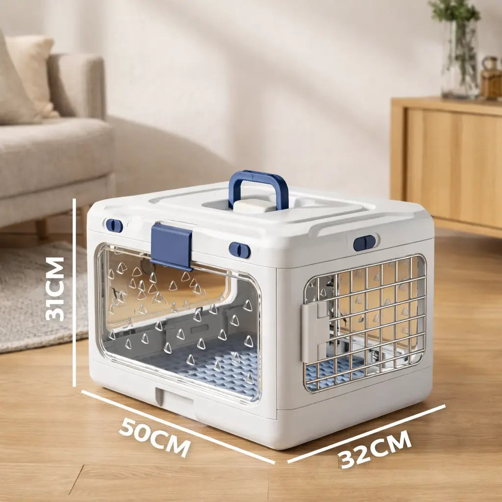 Caisse de transport chat pliable avec ventilation & poignée | NEXA™