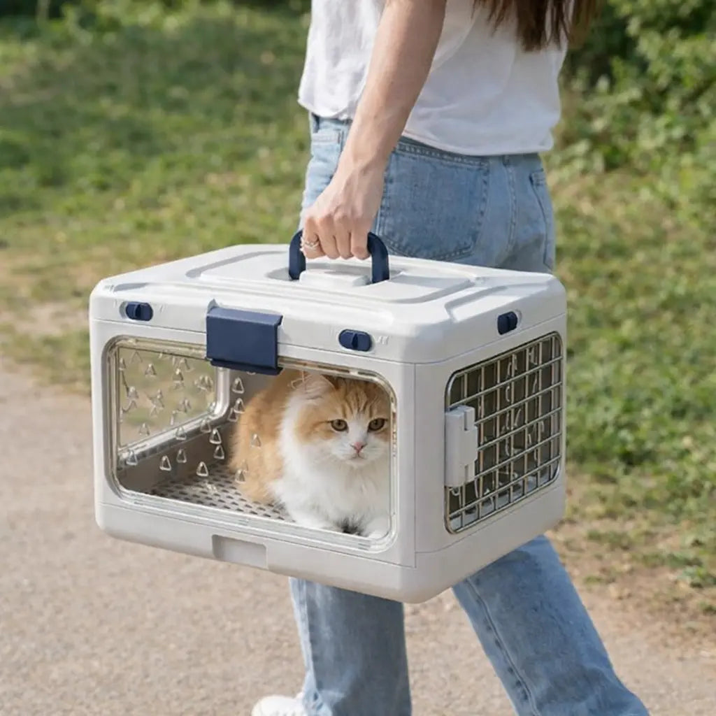 Caisse de transport chat pliable avec ventilation & poignée | NEXA™
