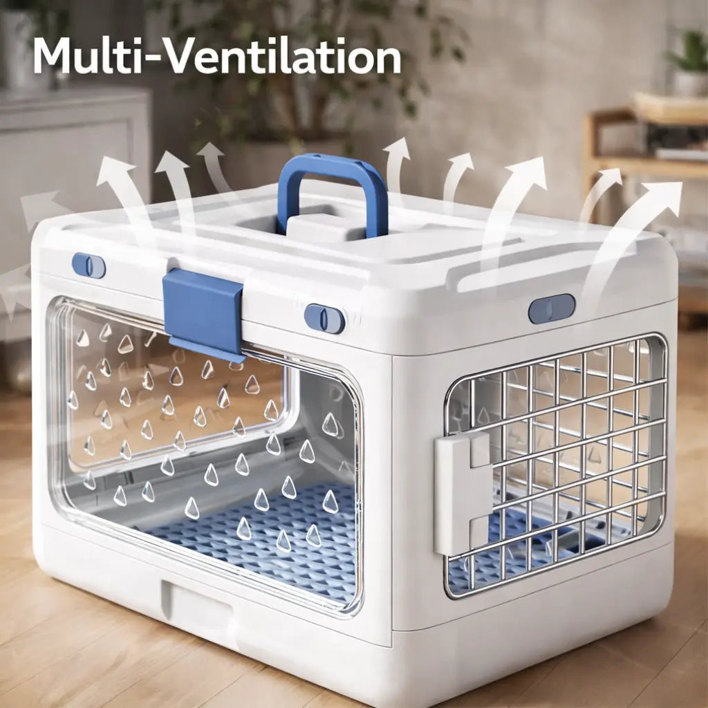 Caisse de transport chat pliable avec ventilation & poignée | NEXA™