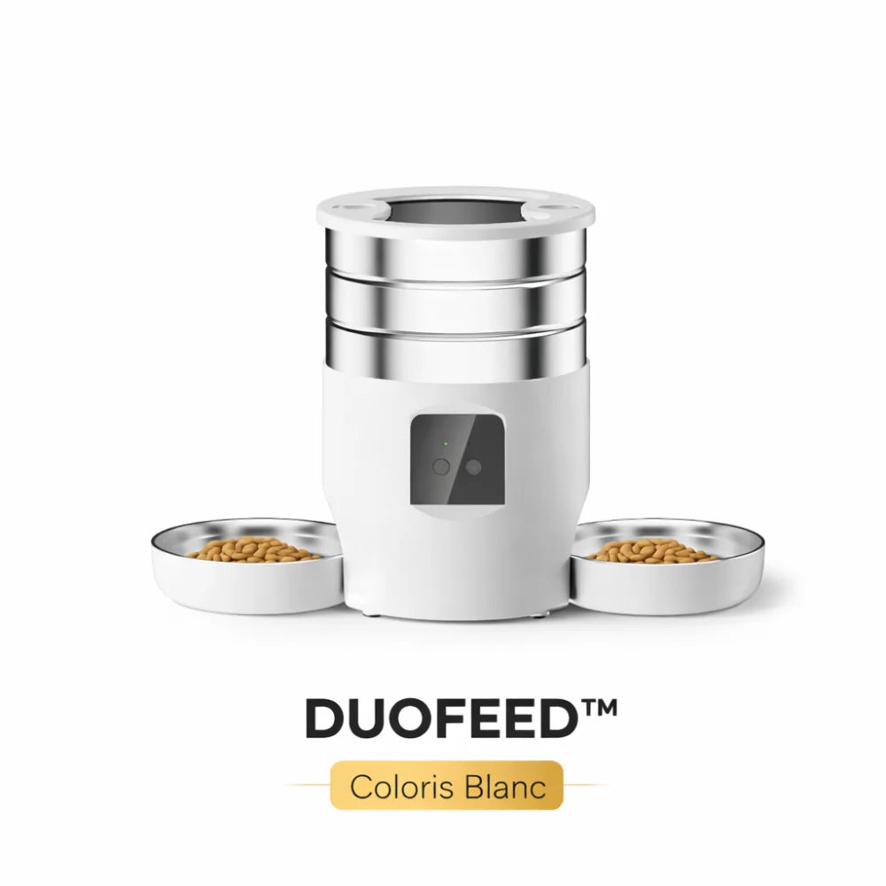 Distributeur automatique de croquettes chat 5L connecté Wifi | DUOFEED™
