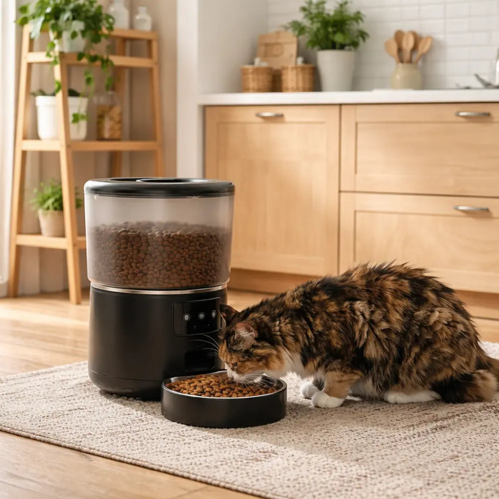 Distributeur de croquettes chat automatique 4L avec WiFi | AUTOFEED™