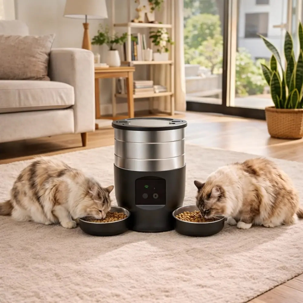 Distributeur automatique de croquettes chat 5L connecté Wifi | DUOFEED™