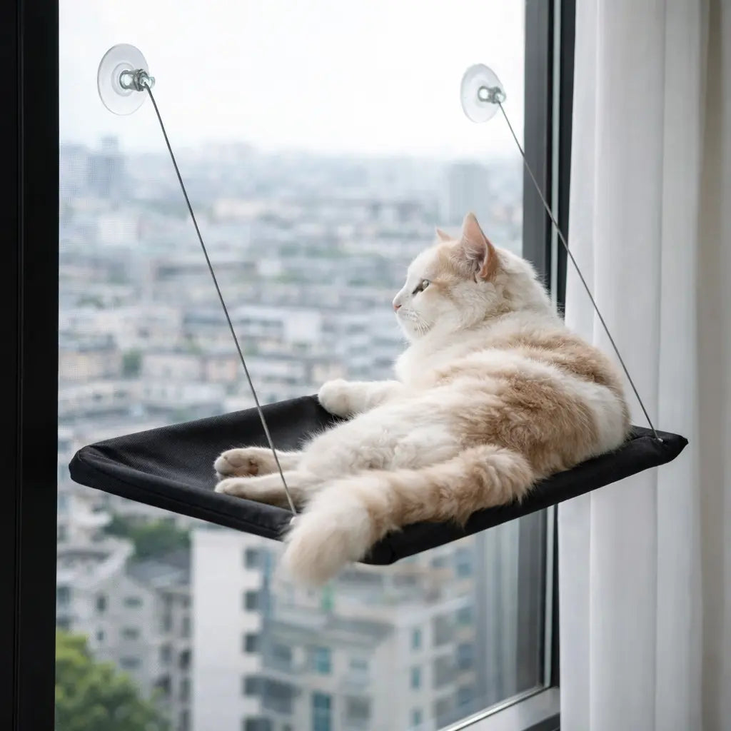 Hamac chat de fenêtre avec ventouses renforcées | SKY