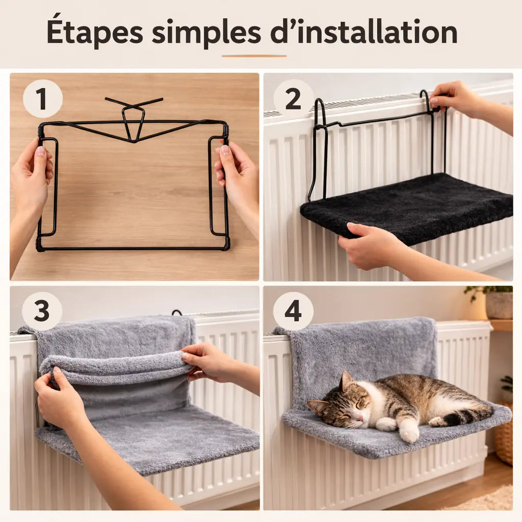 Hamac chat radiateur moelleux et chaleureux | POLAR