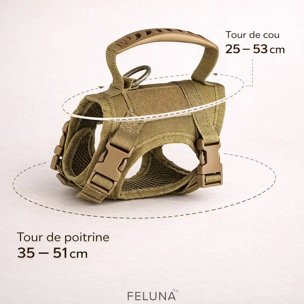 Harnais chat militaire anti-fugue réglable | RANGER™