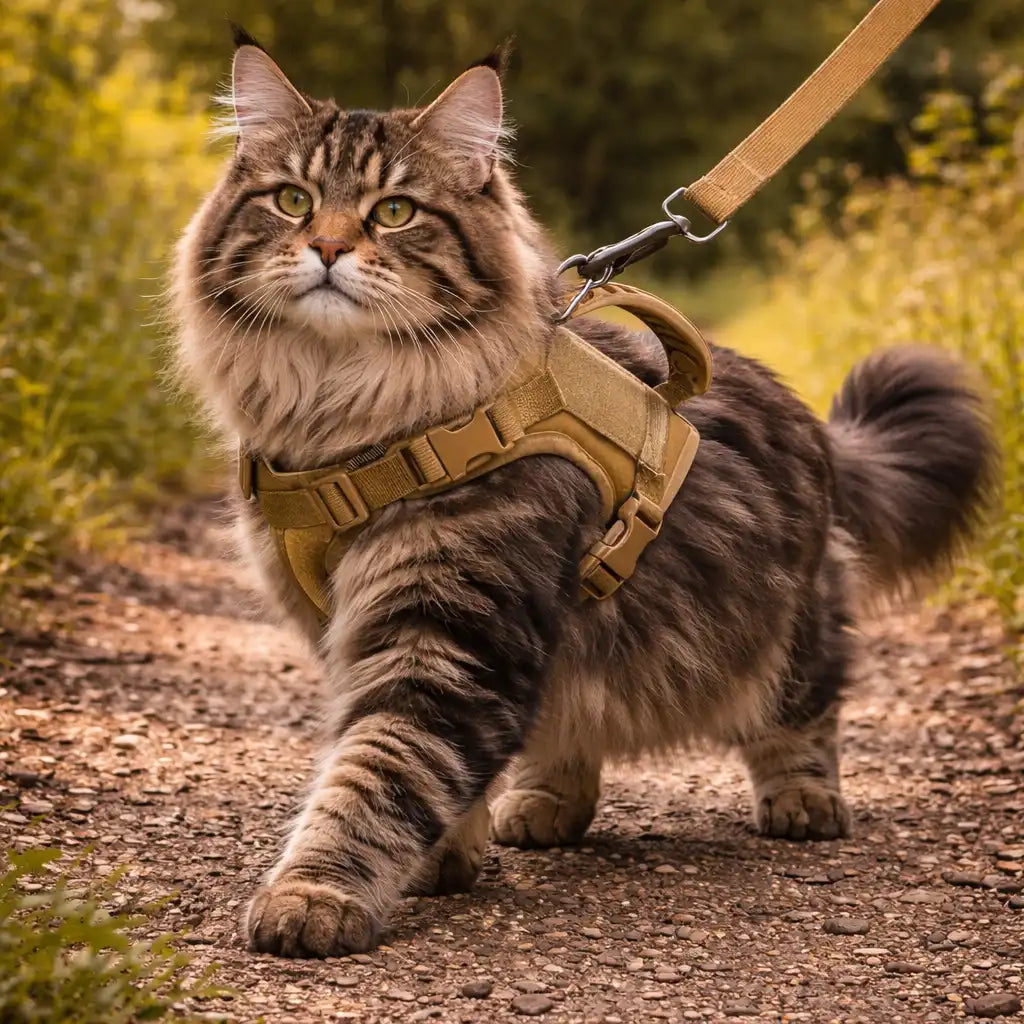 Harnais chat militaire anti-fugue réglable | RANGER™