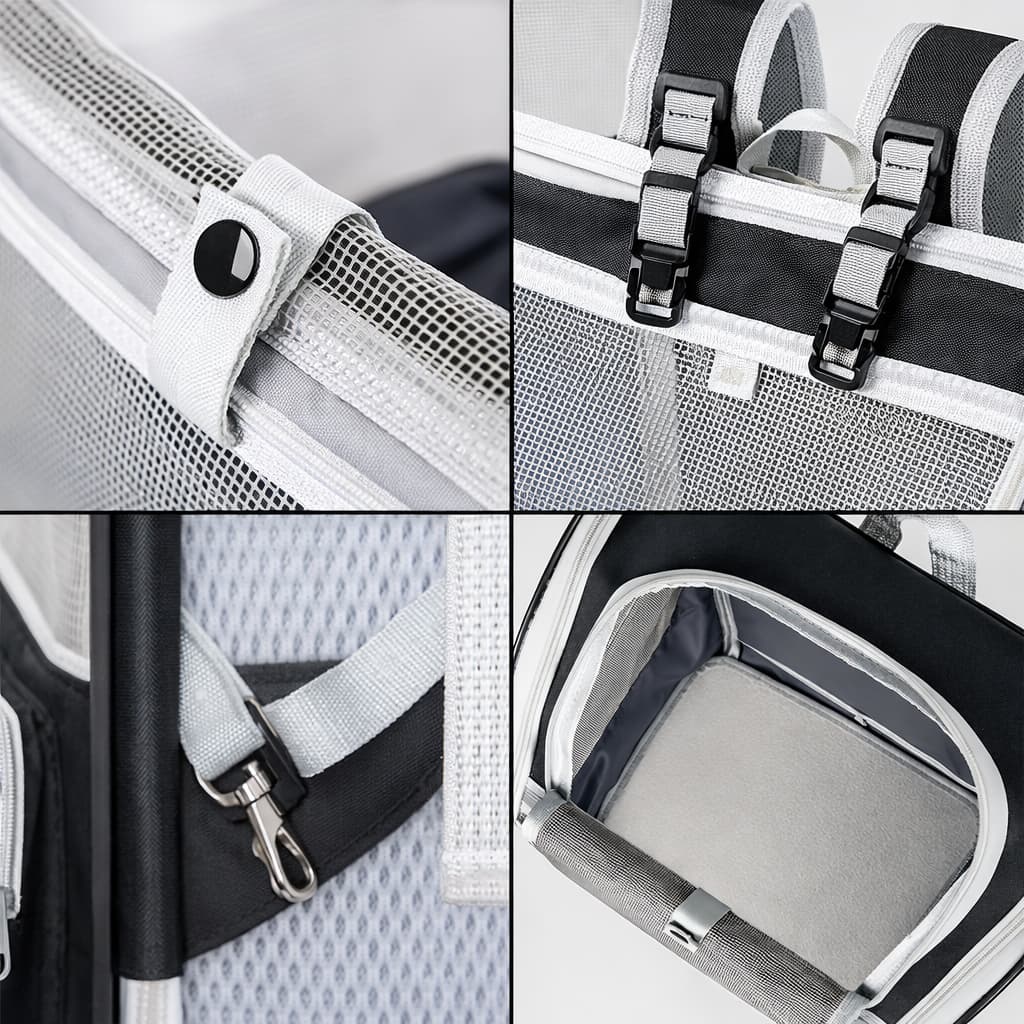 Sac à dos pour chat respirant en maille 3 faces ventilées | AIRA