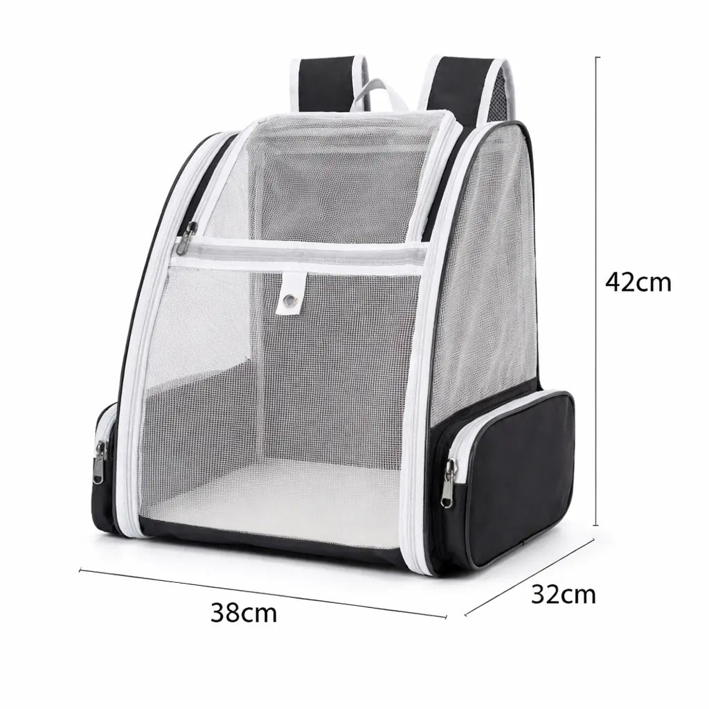 Sac à dos pour chat respirant en maille 3 faces ventilées | AIRA