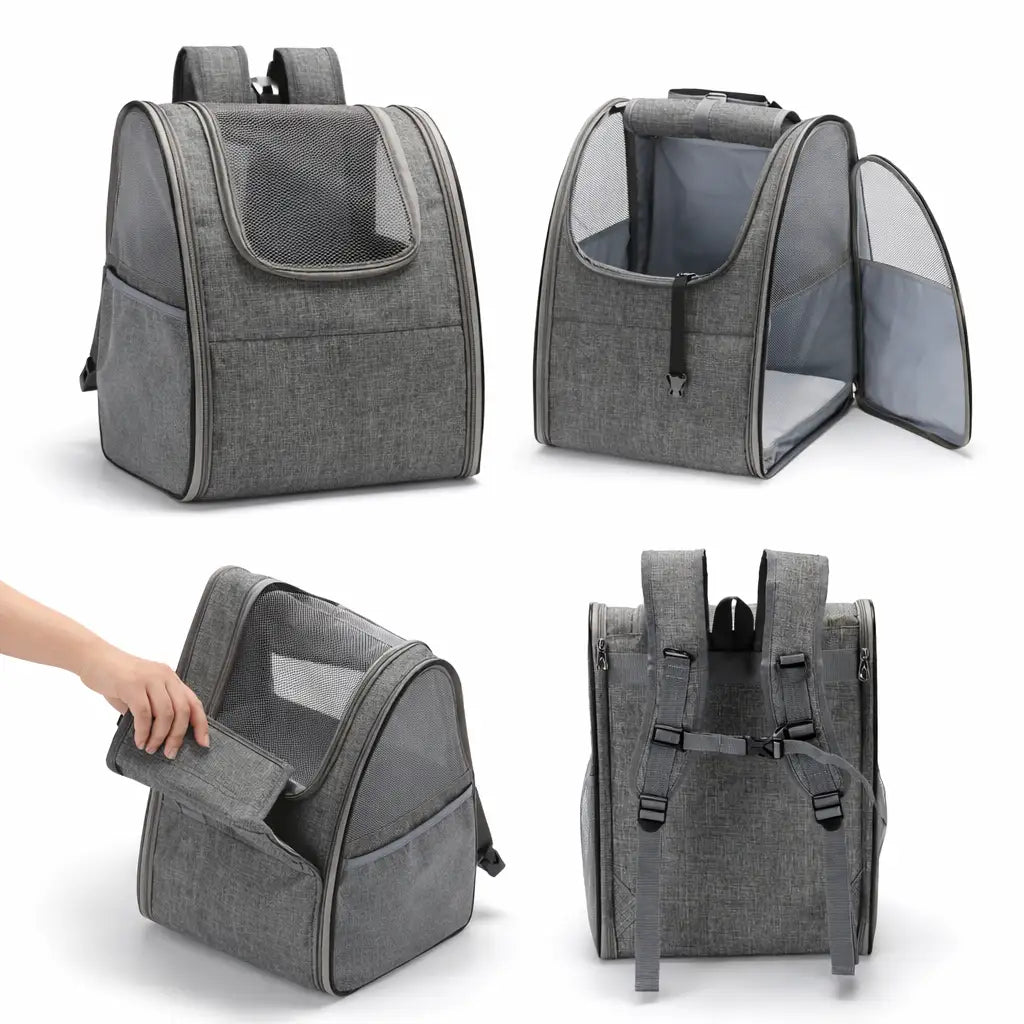 Sac à dos pour chat pliable avec ouverture latérale | ZENO